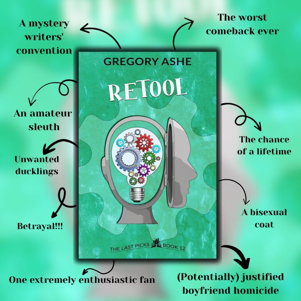 An amateur sleuth
A mystery writers' convention
One extremely enthusiastic fan
Unwanted ducklings
The worst comeback ever
The chance of a lifetime
A bisexual coat
Betrayal!!!
(Potentially) justified boyfriend homicide